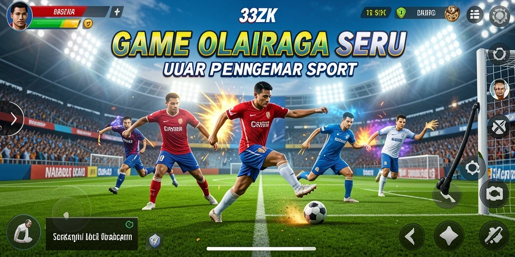 Tampilan gameplay seru dalam 33ZK dengan berbagai olahraga.