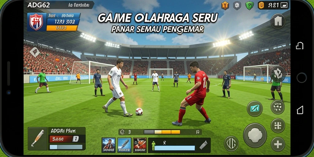 Screenshot ADG62 menunjukkan pemain dalam aksi di pertandingan olahraga yang seru.