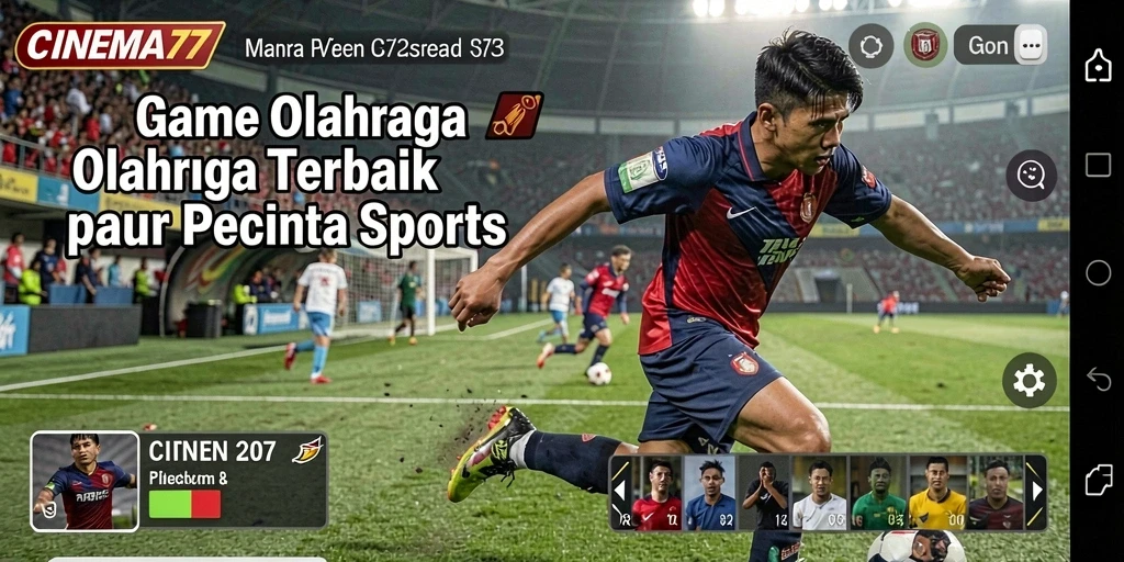 Tampilan gameplay seru dari CINEMA77 yang memperlihatkan aksi olahraga dinamis.