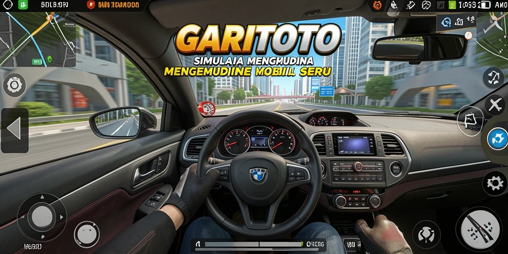 Screenshot utama GARITOTO menampilkan pengalaman seru mengemudikan mobil.