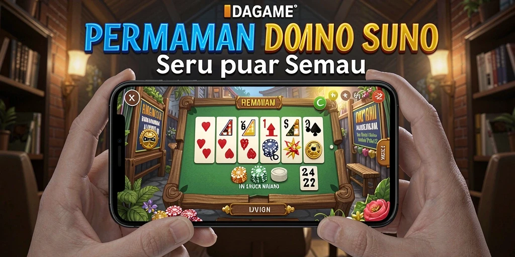 Tampilan gameplay seru dalam IDAGAME dengan kartu domino.