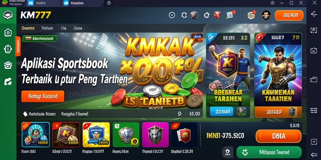 Tampilan gameplay KM777 yang menarik dan interaktif dalam taruhan olahraga.