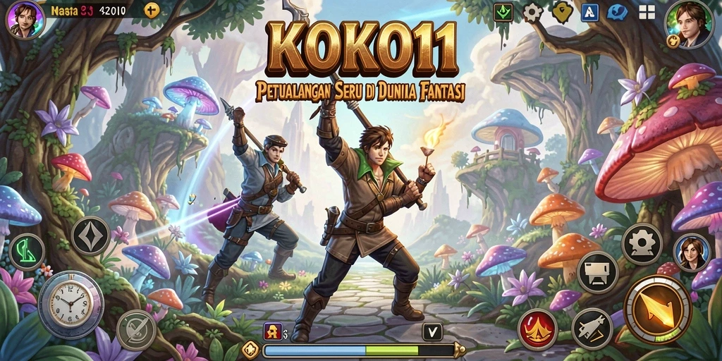 Tampilan gameplay KOKO11 yang penuh aksi dan petualangan seru.