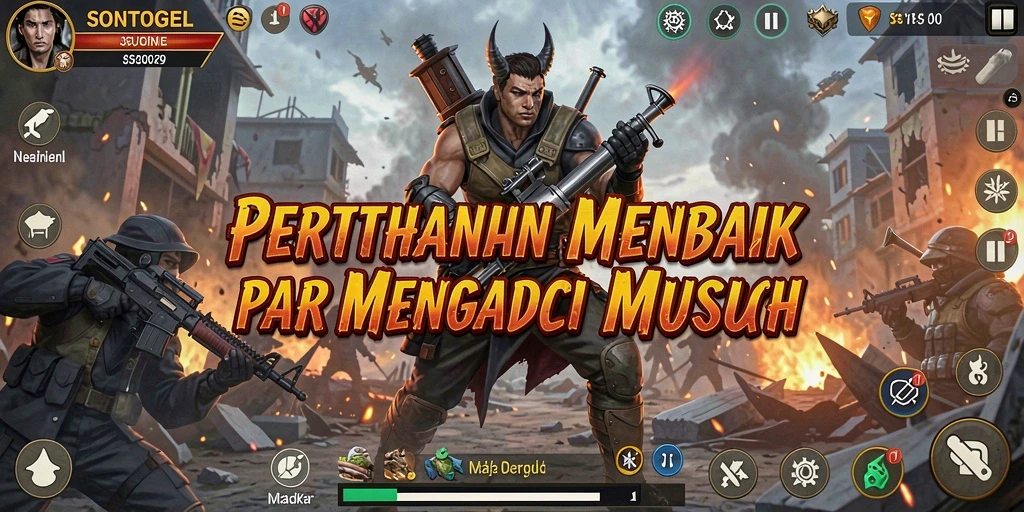 Screenshot menunjukkan aksi seru di game Tower Defense.