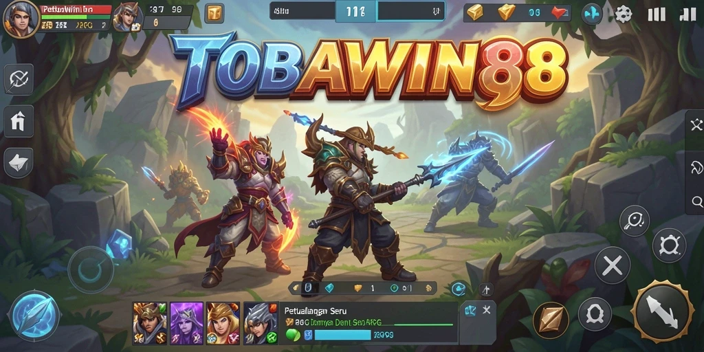 Tampilan penuh aksi dari gameplay TOBAWIN88 yang mendebarkan.