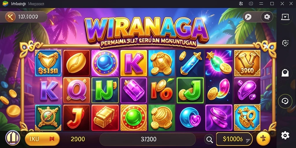 Tampilan gameplay WIRANAGA yang menarik dan penuh warna.